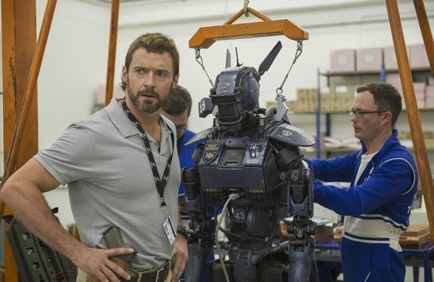 Hugh Jackman en de politierobot Chappie