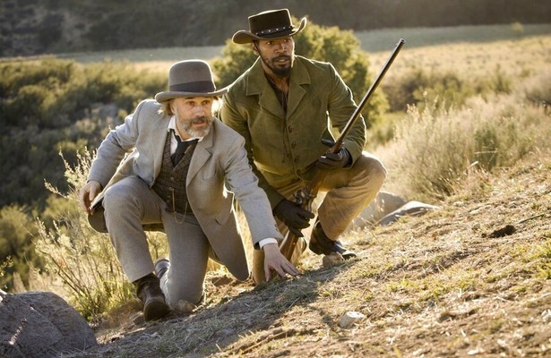 Jamie Foxx en Franco Nero in Django Unchained