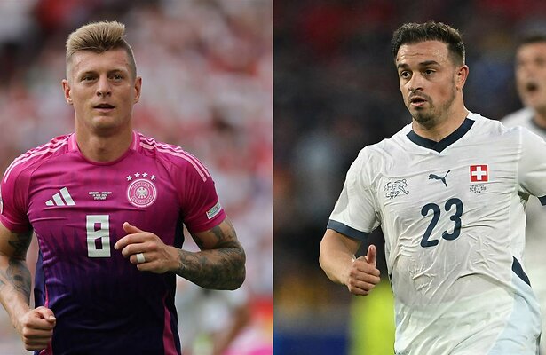 Toni Kroos (Duitsland) vs. Xherdan Shaqiri (Zwitserland)