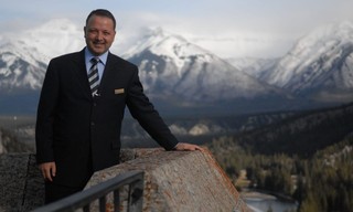 Ein Schloss in den Rocky Mountains