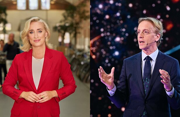 Eva Jinek en Robbert Dijkgraaf