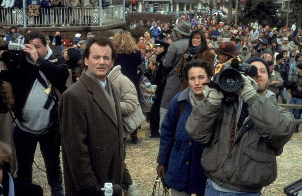 Bill Murray als weerman Phil Connors in Groundhog Day