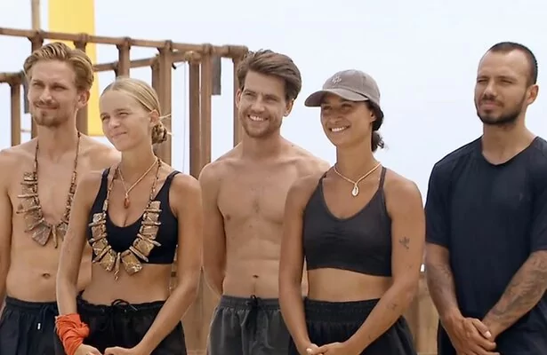 Camiel, Lies, Mátyás, Amijé en Nordin in Expeditie Robinson 2025