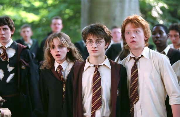 Emma Watson, Daniel Radcliffe en Rupert Grint in Harry Potter and the Prisoner of Azkaban