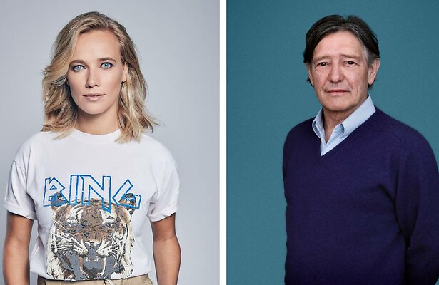 Acteurs Jennifer Hoffman en Pierre Bokma.