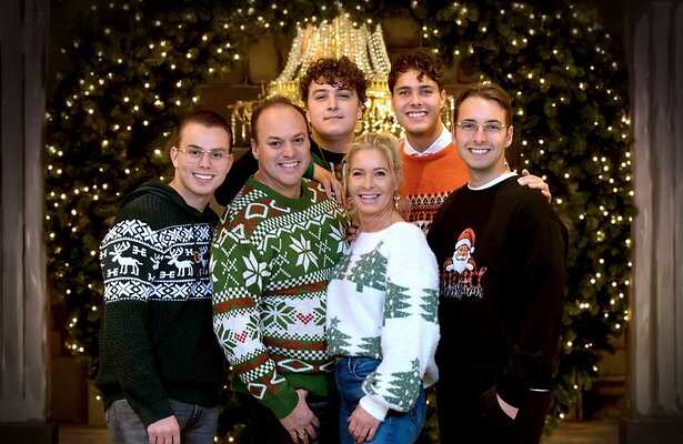 De familie Bauer voor Kerst met de Bauers