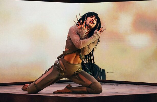 Loreen tijdens de finale van het Eurovisie Songfestival 2023