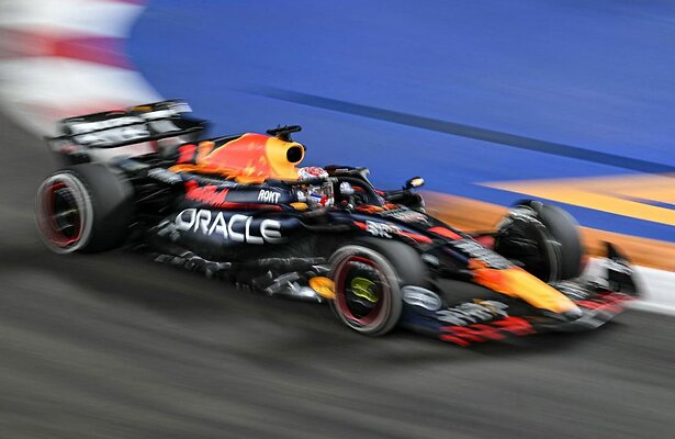 Max Verstappen tijdens GP Singapore