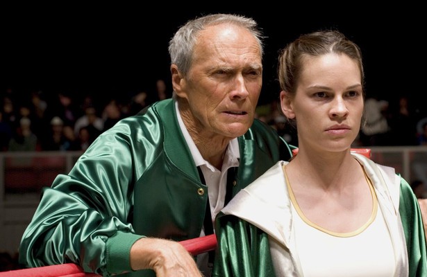 Hilary Swank en Clint Eastwood in Million Dollar Baby