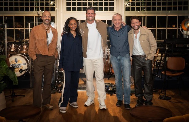 Alain Clark, Zoë Livay, Simon Keizer, Stef Bos en Rolf Sanchez 