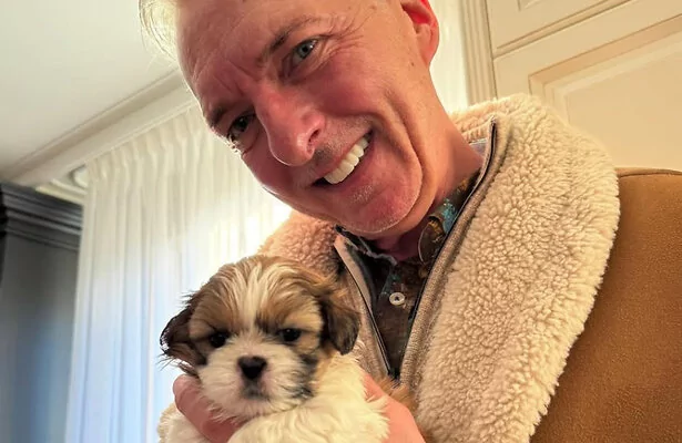 Martien Meiland en zijn nieuwe hond