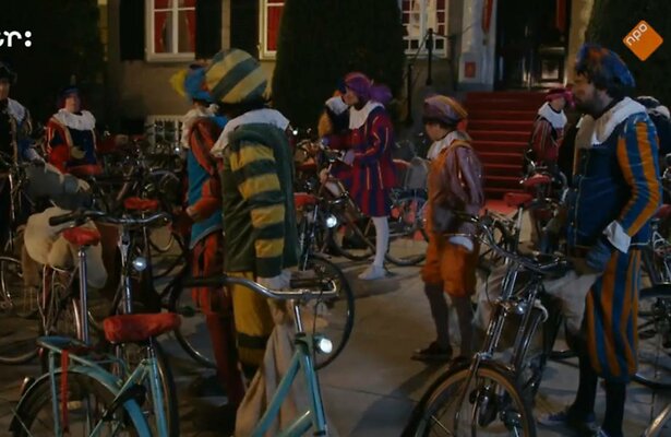 De Pieten zijn klaar voor vertrek, maar missen hun fietssleutels