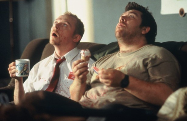 Nick Frost en Simon Pegg in Shaun of the Dead