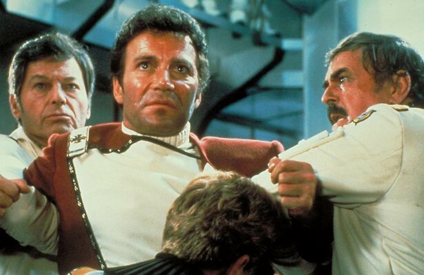 William Shatner en James Doohan in Star Trek II: The Wrath of Khan