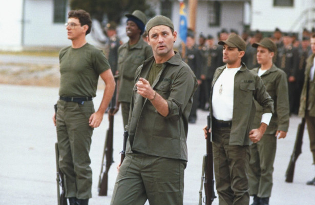 Bill Murray en zijn medecastleden in Stripes