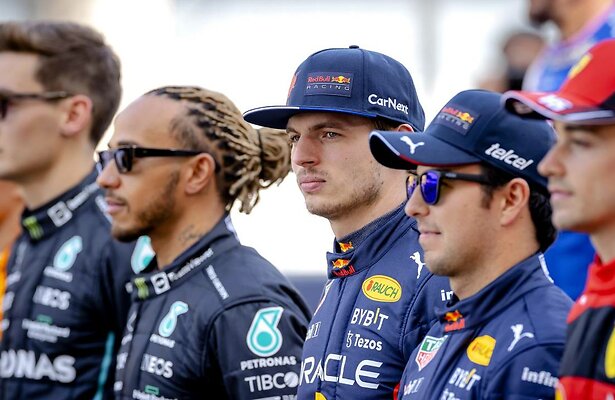 Lewis Hamilton, Max Verstappen, Sergio Perez, Charles Leclerc