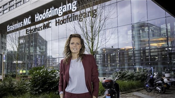 Leonie in het Erasmus