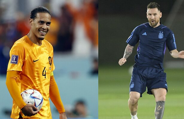 Virgil van Dijk en Lionel Messi