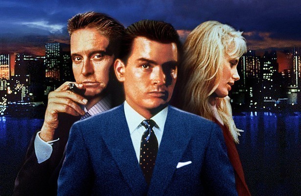 Martin Sheen, Charlie Sheen en Daryl Hannah in Wall Street