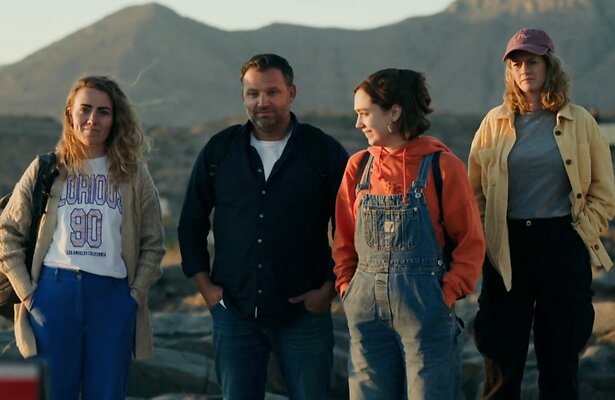 Simone, Jelmer, Emma en Nyree in Wie Is de Mol?