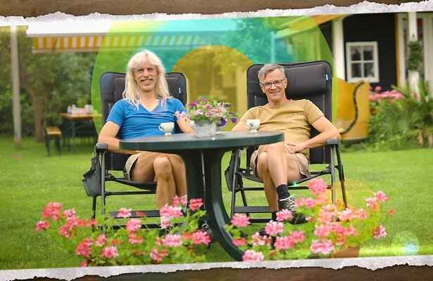 Peter en Wim van de mannencamping 