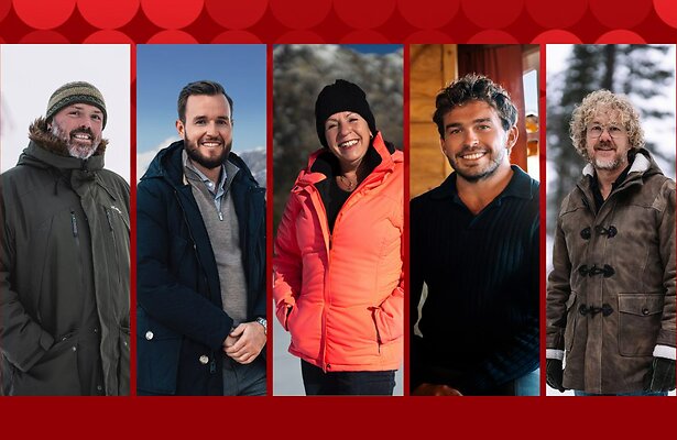 Guido, Saul, Edith, Benjamin en Marco uit Winter Vol Liefde 