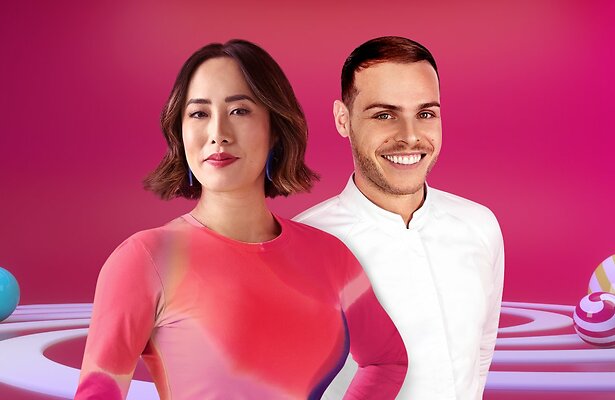 Melissa Leong en Amaury Guichon in MasterChef Australië: Dessert Masters