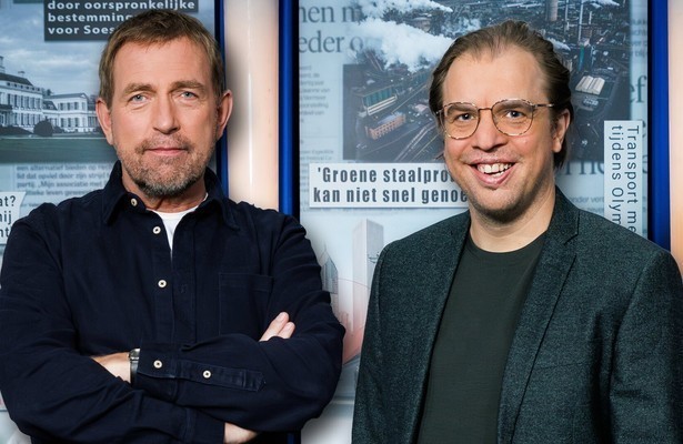 Harm Edens en Jan Jaap van der Wal voor Dit Was het Nieuws