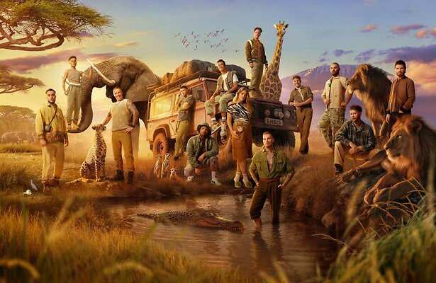 Cast van Echte Jongens op Safari