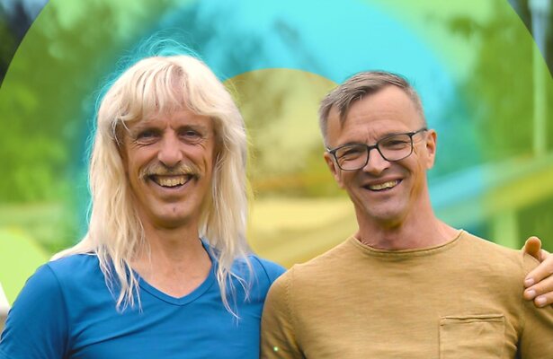 Peter en Wim van de mannencamping