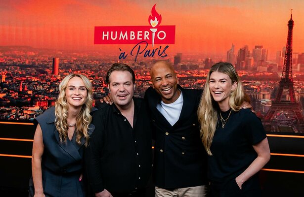 Vaste krachten van de talkshow Irene Schouten, Frank Evenblij, Humberto Tan en Tess Lieder-Wester.