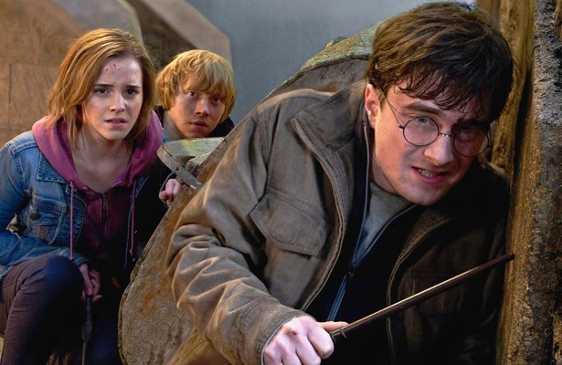 Emma Watson, Daniel Radcliffe en Rupert Grint in Harry Potter and the Deathly Hallows: Part 2