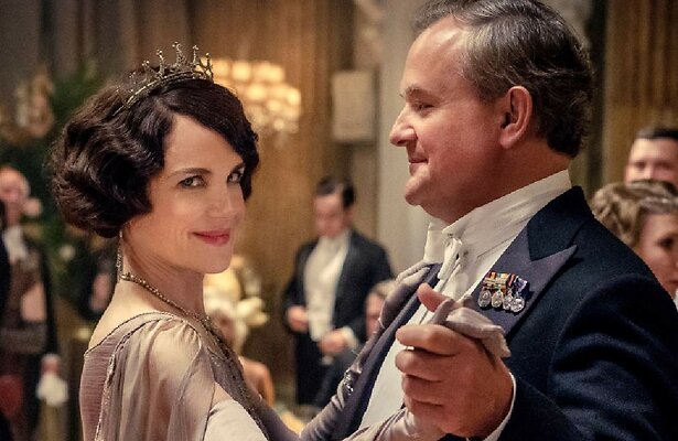 Elizabeth McGovern en Hugh Bonneville in Downton Abbey