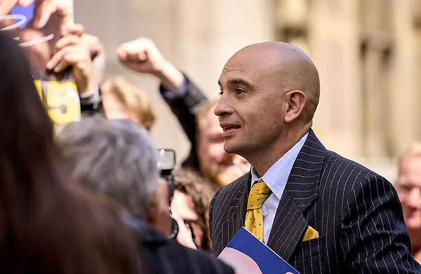 Jeroen Spitzenberger als Pim Fortuyn in Het Jaar van Fortuyn