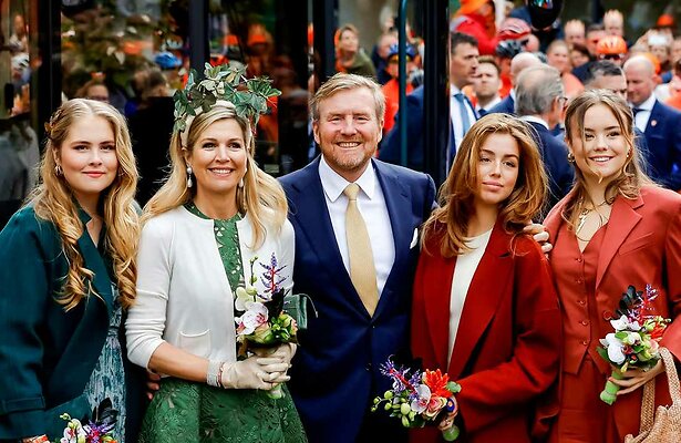 Koninklijke familie tijdens Koningsdag 2024