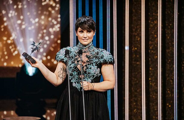 Linda Hakeboom tijdens Gouden Televizier-Ring Gala 2022