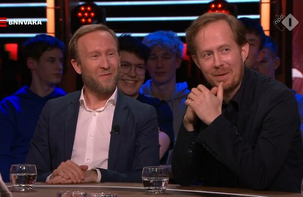 Politicoloog Raymond Mens en acteur en regisseur Robert de Hoog.