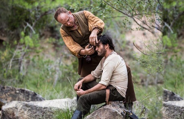 Joaquin Phoenix en John C. Reilly in The Sisters Brothers