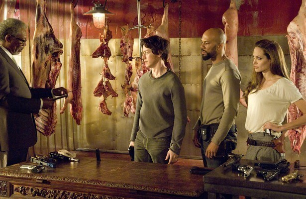 James McAvoy ,Common en Angelina Jolie in Wanted
