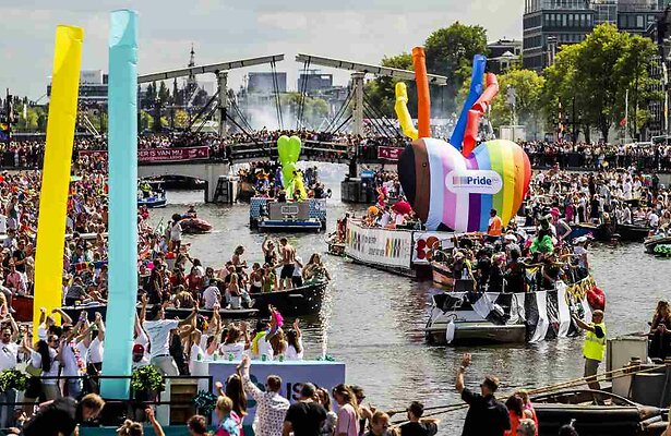 Canal Parade in Amsterdam