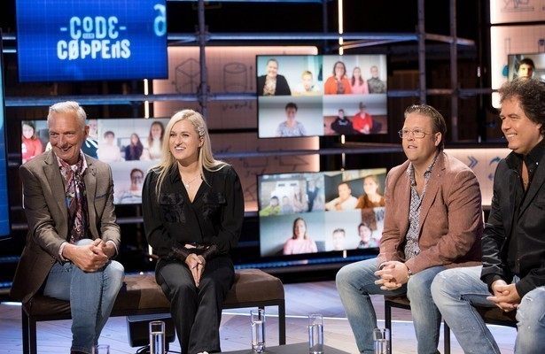 Code van Coppens met Martien, Britt, Rene en Rutger