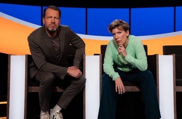 Herman van der Zandt en Paulien Cornelisse voor De Slimste Mens