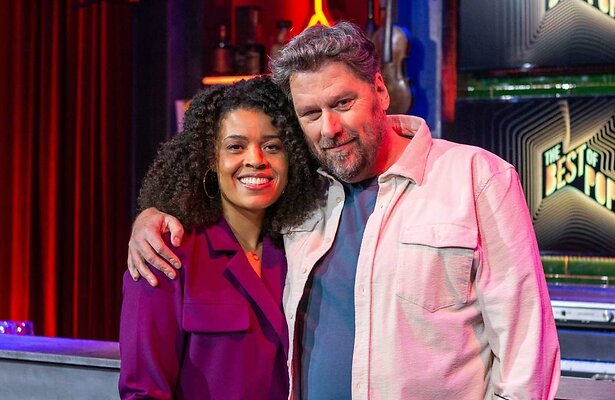Diederik Ebbinge met Angelique Houtveen voor The Best of Pop