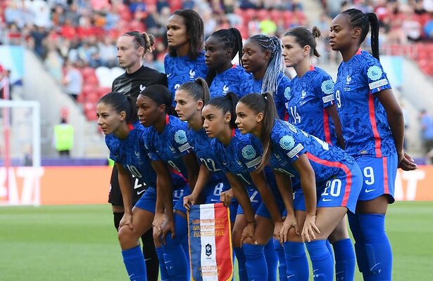 Franse ploeg tijdens EK Voetbal