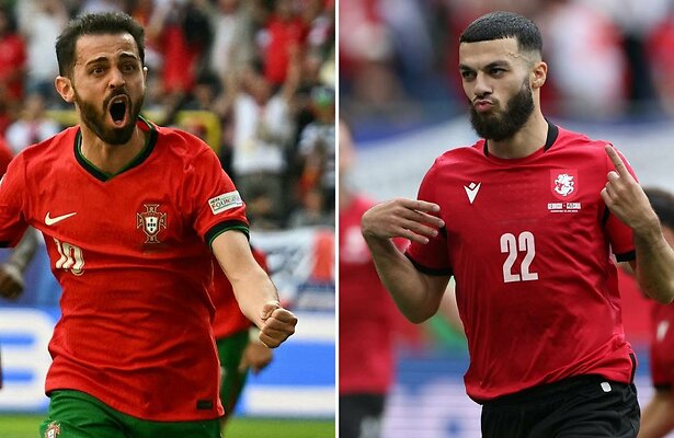 Bernardo Silva van Portugal en Georges Mikautadze van Georgië