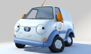 Olly, het kleine witte busje