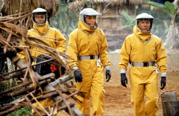 Cuba Gooding jr., Kevin Spacey en Dustin Hoffman in Outbreak