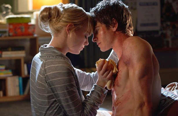 Emma Stone en Andrew Garfield in The Amazing Spider-Man