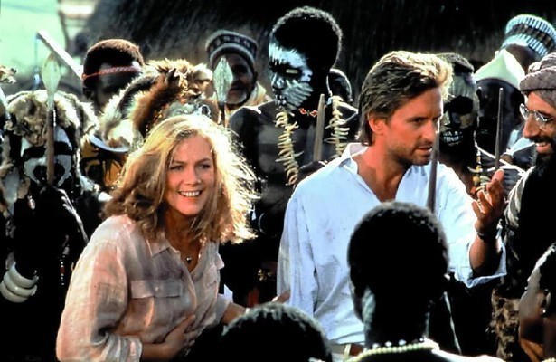 Kathleen Turner en Michael Douglas in The Jewel of the Nile