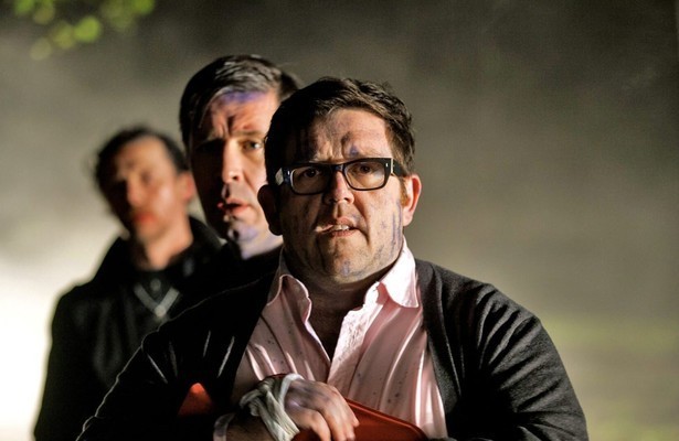 Nick Frost, Simon Pegg en Paddy Considine in The World's End